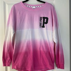 Pink ombré oversized shirt